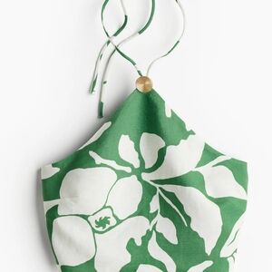 H&M Green and White Floral Print Set